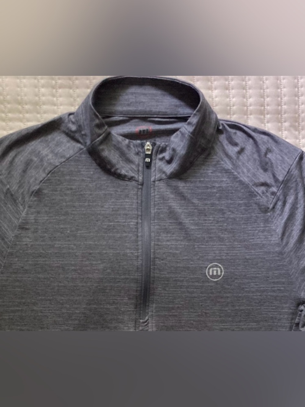 Travis Mathew 1/4 Zip Pullover Men’s Large Gray Golf Lightweight Cotton Poly